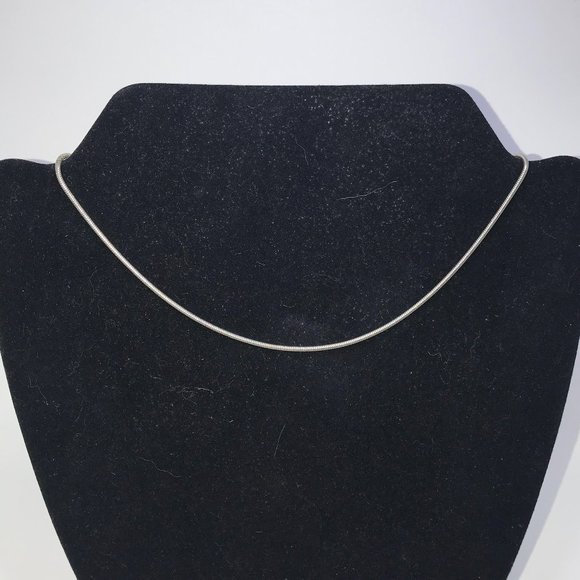 17" 2mm Pewter Snake Chain Necklace - Picture 1 of 6